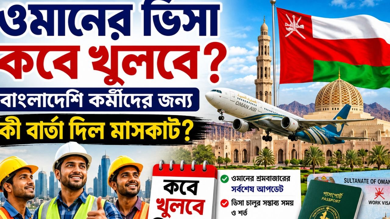 ওমানের ভিসা কবে খুলবে: বাংলাদেশি কর্মীদের জন্য কী বার্তা দিল মাসকাট?