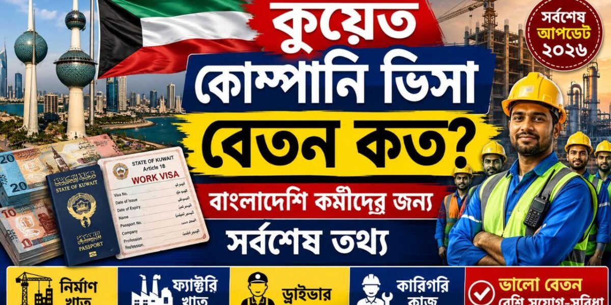 কুয়েত কোম্পানি ভিসা বেতন কত