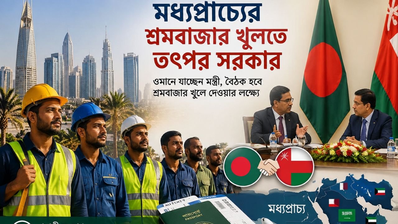 মধ্যপ্রাচ্যের শ্রমবাজার খুলতে তৎপর সরকার, ওমান সফরে যাচ্ছেন মন্ত্রী
