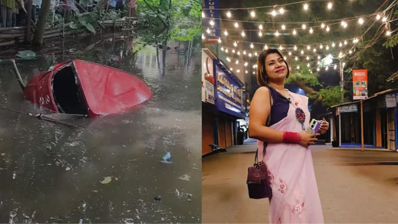 ড্রাইভিং শেখার সময় পুকুরে গাড়ি, প্রাণ গেল নারীর