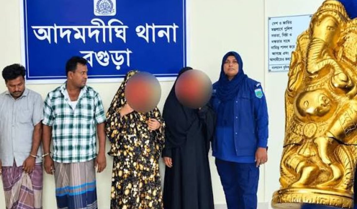 আদমদীঘিতে পিতলের গণেশ মূর্তি সোনা বলে বিক্রির চেষ্টা, গ্রেপ্তার ৪