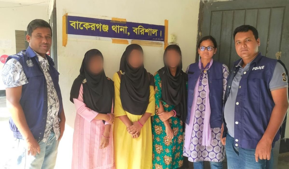 বাকেরগঞ্জে নিখোঁজ ৩ স্কুলছাত্রী ঢাকায় উদ্ধার